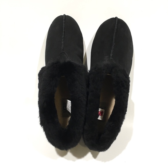 UGG NERINE BOOTIE SLIPPER -BLACK LAMB SUEDE / SHEEPSKIN CUFF WOMEN’S US 9 -NEW - Picture 6 of 10